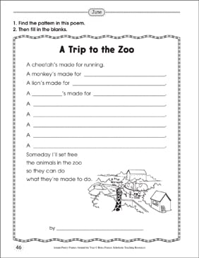 trip to the zoo worksheet
