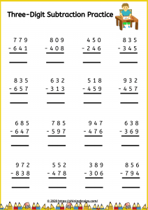 Three-Digit Vertical Addition and Subtraction with Regrouping ...