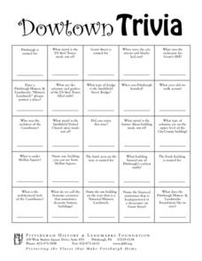 Downtown Trivia Worksheet for 5th - 12th Grade | Lesson Planet