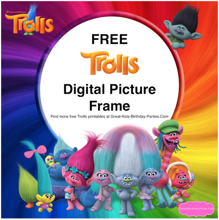 trolls printable happy birthday banner