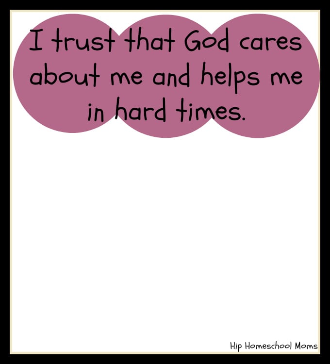trust in god worksheet