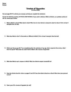 Study Guide - Tuesdays with Morrie Reading Guide Packet Answer the ...