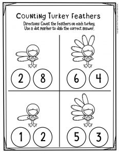 turkey worksheet preschool