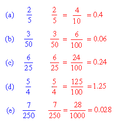 turning decimals into fractions worksheet