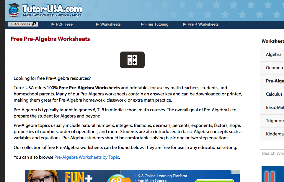 Top 17 Pre-Algebra Worksheets: Free and Printable!