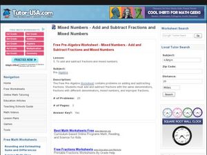 Pre Algebra Worksheets Reviewed by Teachers