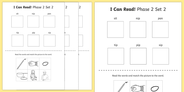 I Can Read Phase 2 Set 2 Words Worksheet / Worksheet