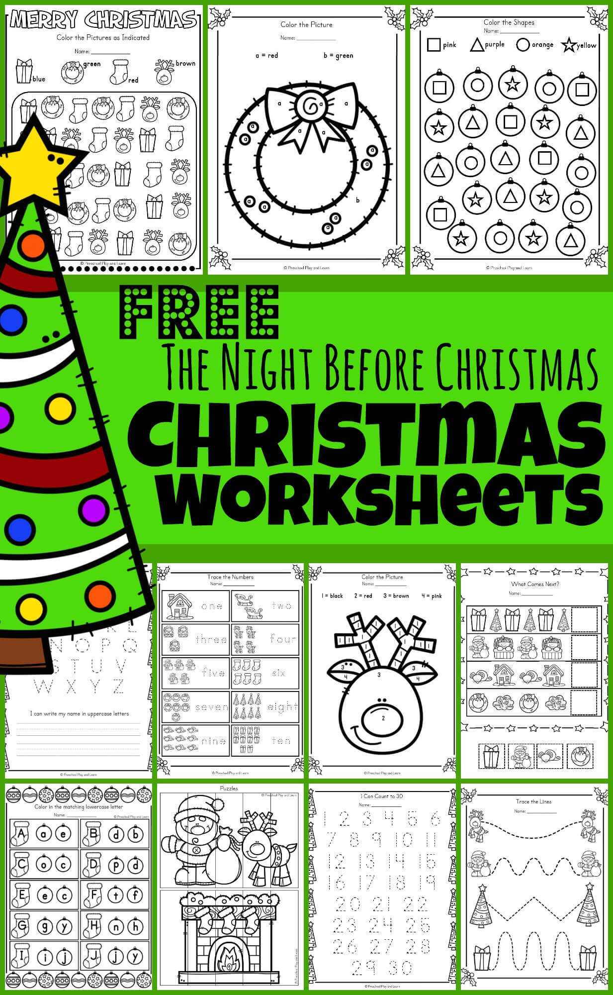 twas the night before christmas worksheet
