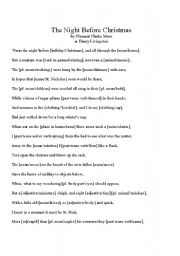 twas the night before christmas worksheet