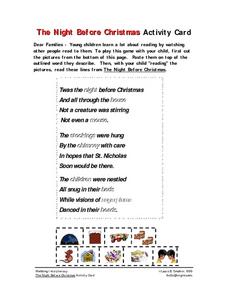 Poetry Activities for Elementary Students - Twas the Night Before ...
