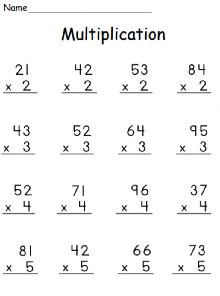 Multiplication 2 digit by 1 digit (with regrouping) - Interactive ...