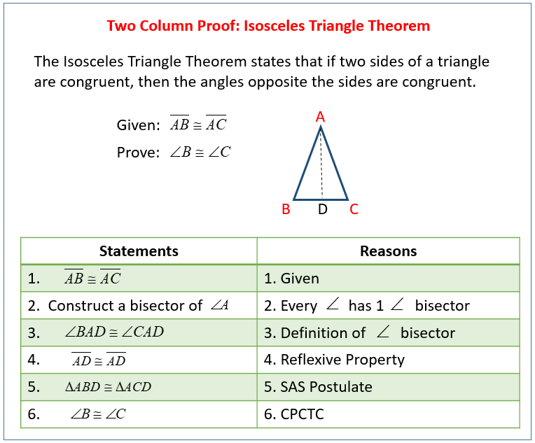 two column proof worksheet with answers