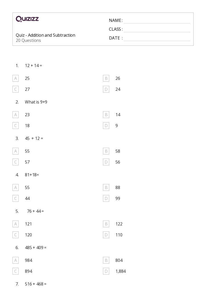 50+ Three-Digit Addition and Regrouping worksheets for 8th Class ...