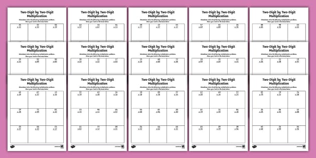 two digit multiplication worksheet 4th grade