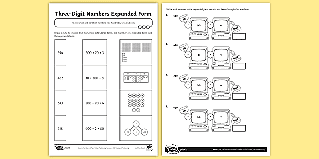 two digit numbers in expanded form in math