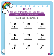 two digit subtraction worksheet for