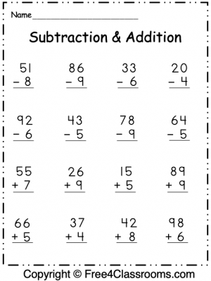 two digit subtraction worksheet with regrouping free