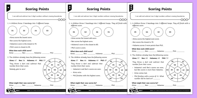 two digits addition and subtraction worksheet