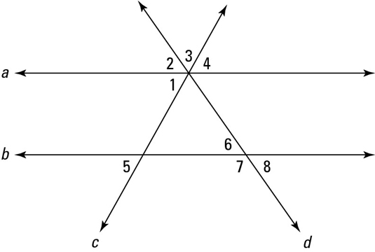 two parallel lines cut by a transversal worksheet