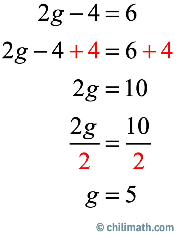 Two-Step Equations Practice Problems with Answers | ChiliMath