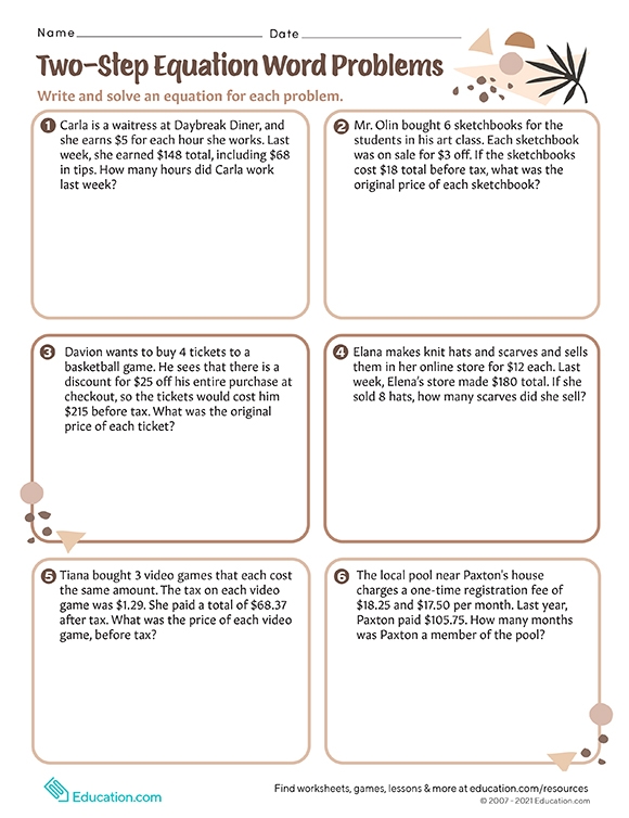 What Is A Two Step Word Problem