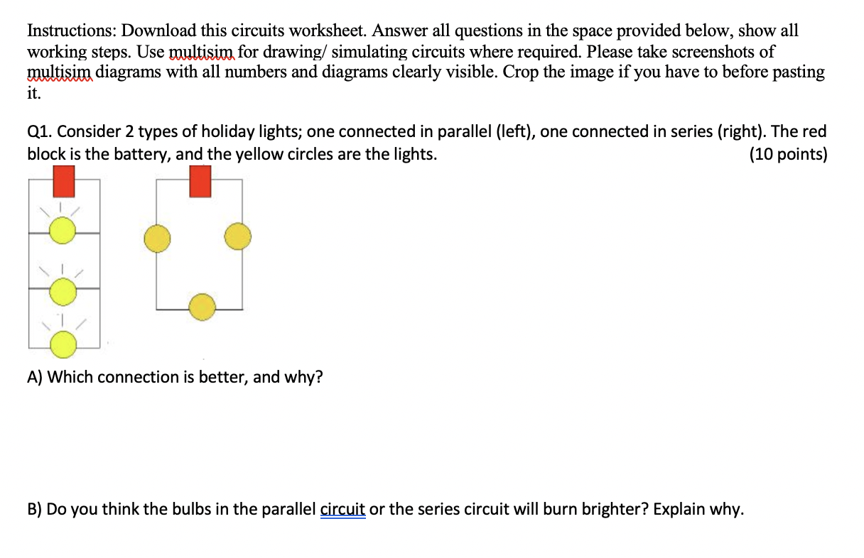 types of circuits worksheet answers