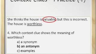 Context Clues Video and Worksheet - Synonyms, Antonyms, Cognates, and  Examples