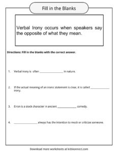 Verbal Irony Facts, Worksheets, Examples &  Definition For Kids