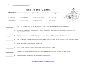 Genres Worksheets
