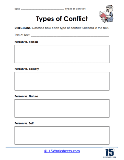 types of literature worksheet