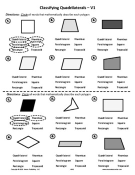 Classifying quadrilaterals | TPT