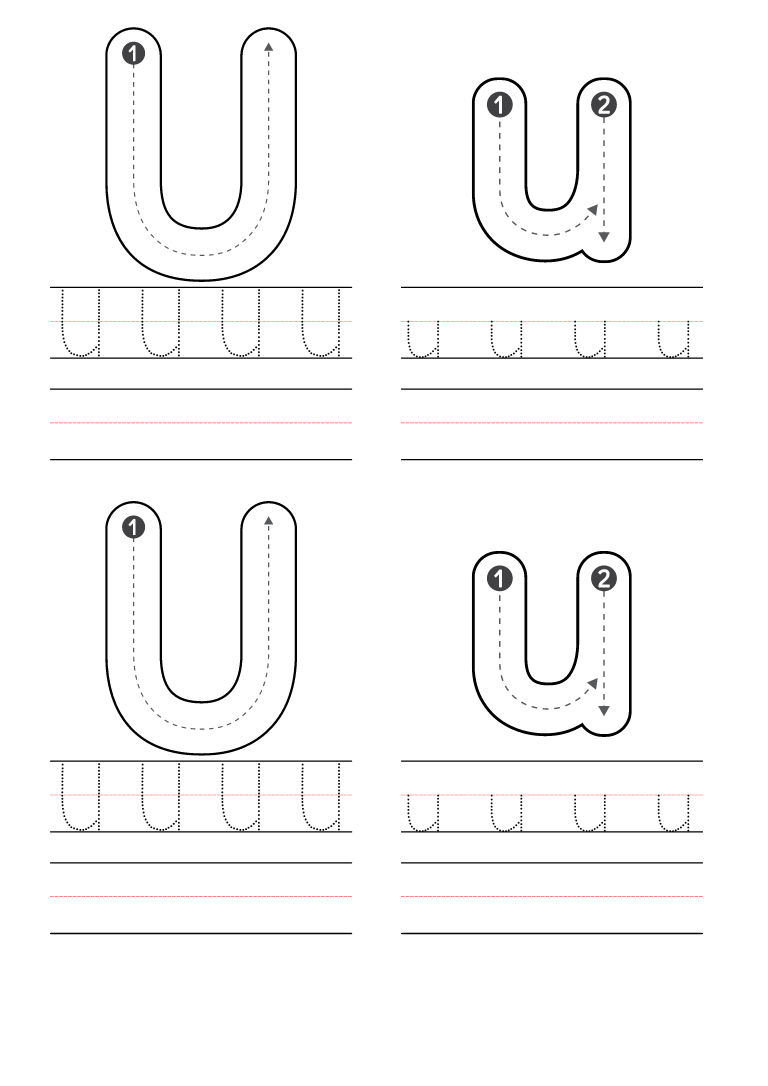 u worksheet for preschoolers