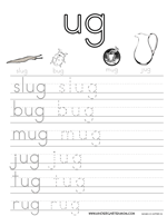 ug word family worksheet