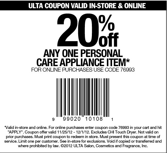 Deal Alert: Ulta Coupon [Lizzy O]
