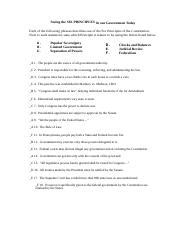 understanding civics principles of the constitution worksheet answers