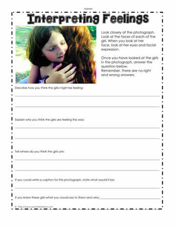 Interpreting Feelings of Others Worksheets