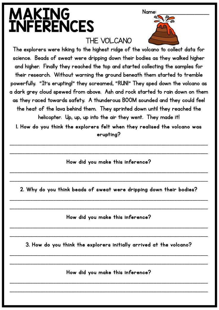 Making Inferences and Drawing Conclusions - Reading Worksheet