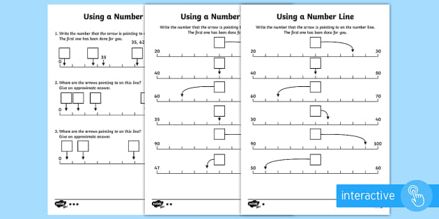 Number Lines Worksheets (teacher made) - Twinkl