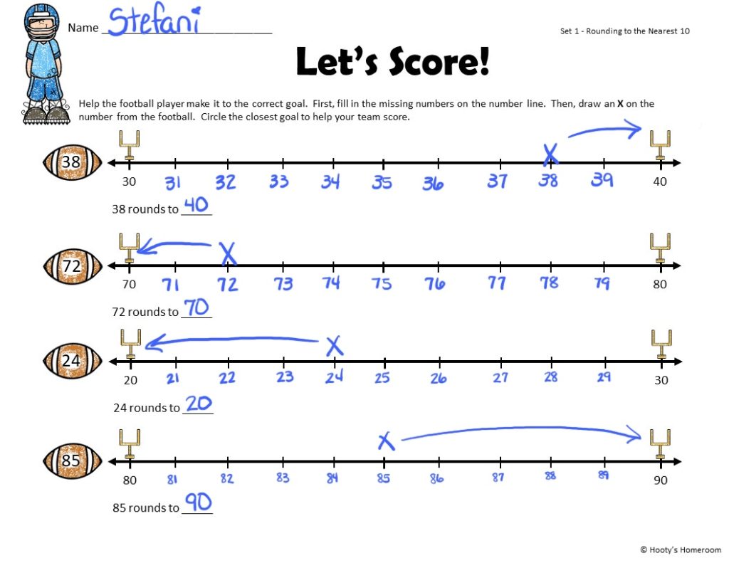 Rounding Made Easy Teaching Rounding with Number Lines Hootys