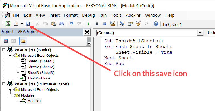 unhide all worksheet
