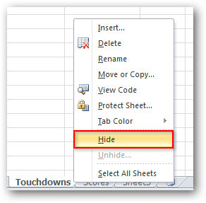 unhide worksheet excel 2010