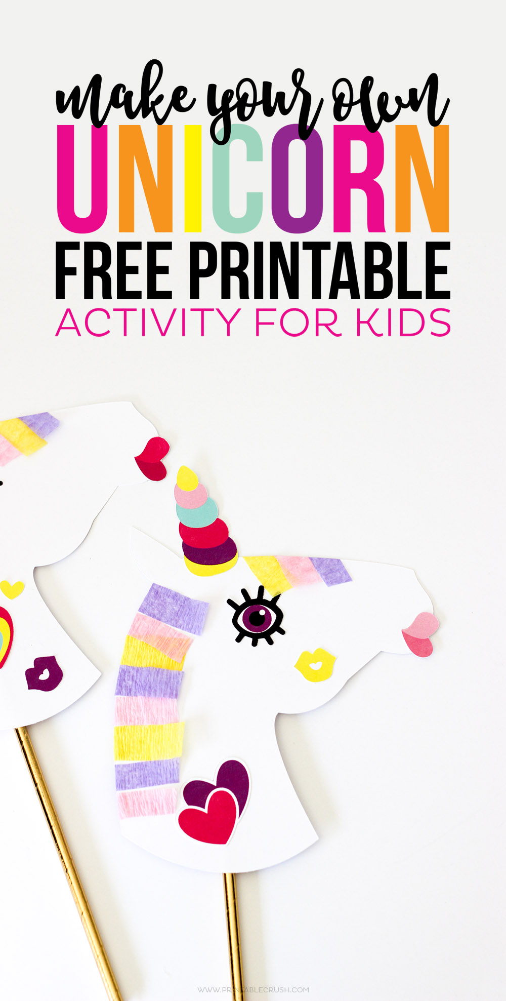 Make Your Own Unicorn FREE Printable Activity - Printable Crush