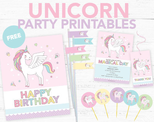 HOW TO MAKE Unicorn Party Invitations &  DIY Printables