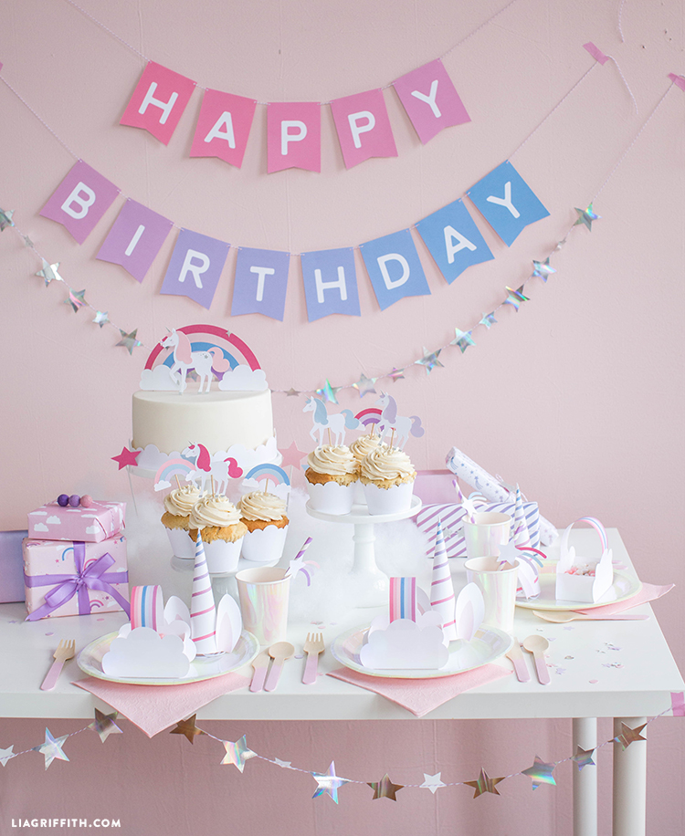 unicorn printable party favors