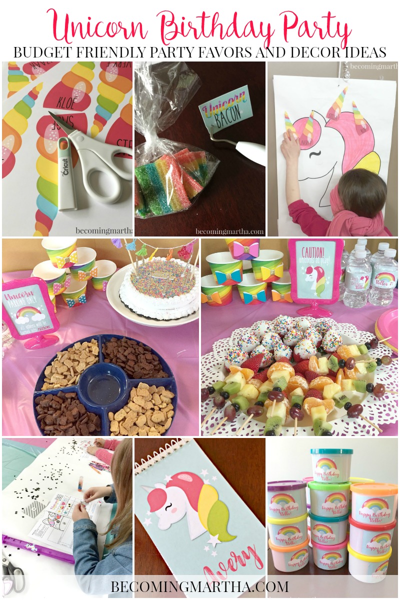 unicorn printable party favors