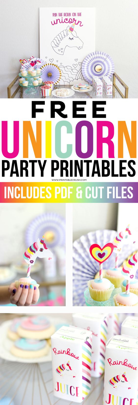 unicorn printable party favors
