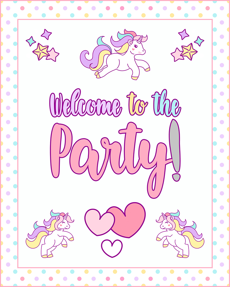 unicorn printable party favors