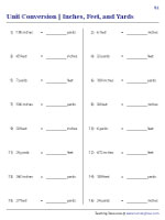 Customary Unit Conversion Worksheets