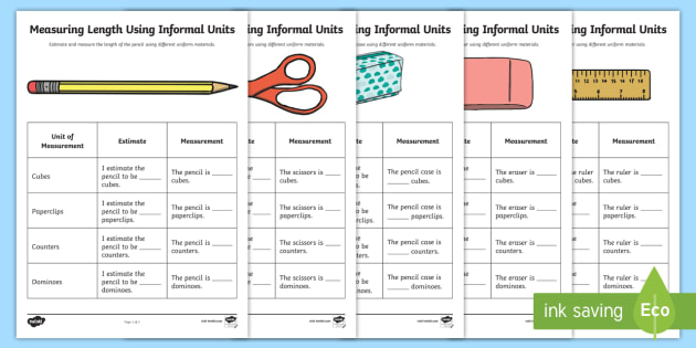 Informal Units Activity - PDF - Teaching Resources - Twinkl