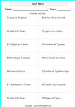 Printable ratio and Proportion worksheets for grade 5 and 6 math ...